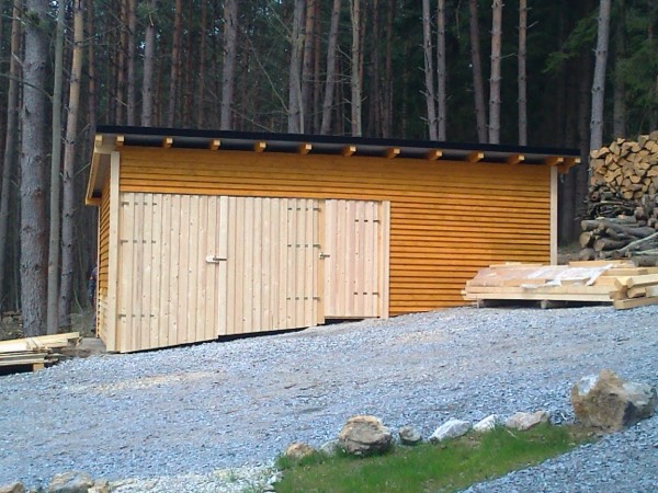 Stavba dřevěných garáží – foto 6